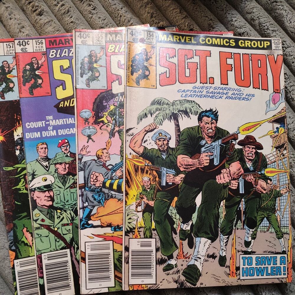 Sgt. Fury Howling Commandos #154 Don Rosa Pedigree plus 155, 156, 157 LOT